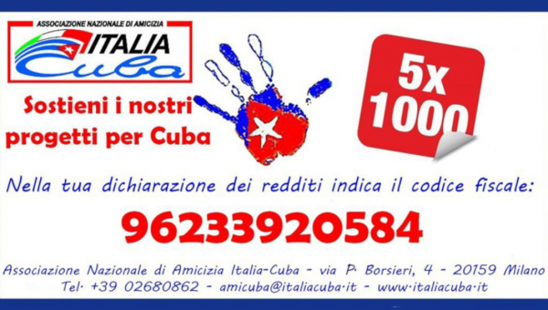 Il tuo 5 per Mille all’Associazione Nazionale di Amicizia Italia-Cuba